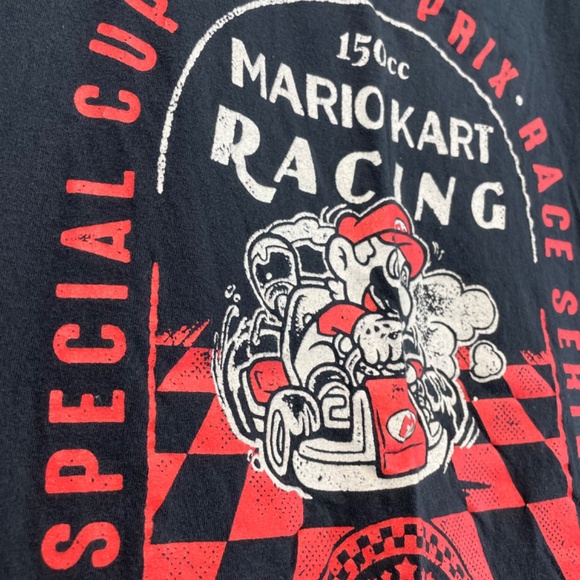Mario Kart Nintendo Grand Prix Graphic T-Shirt Black Men’s Size Large - Picture 8 of 11